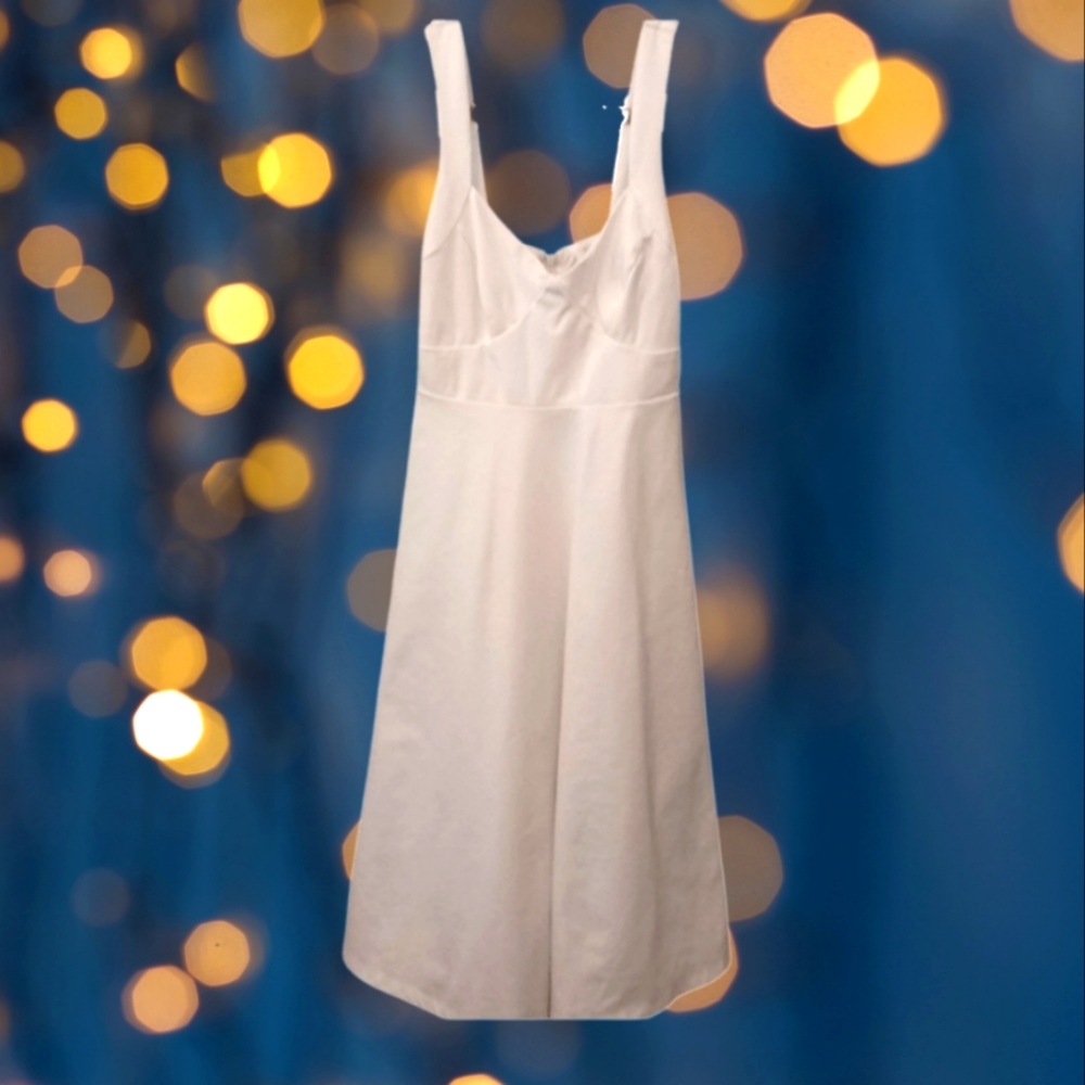 Lulu's White Classic Midi Dress